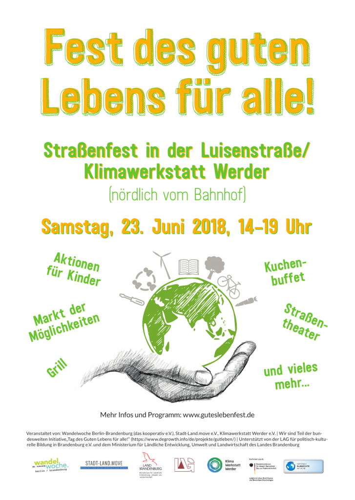 Plakat zum Fest des Guten Lebens