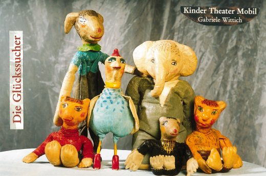 Die Puppen des Theaterstücks "Die Glückssucher" von Gabriele Wittich
